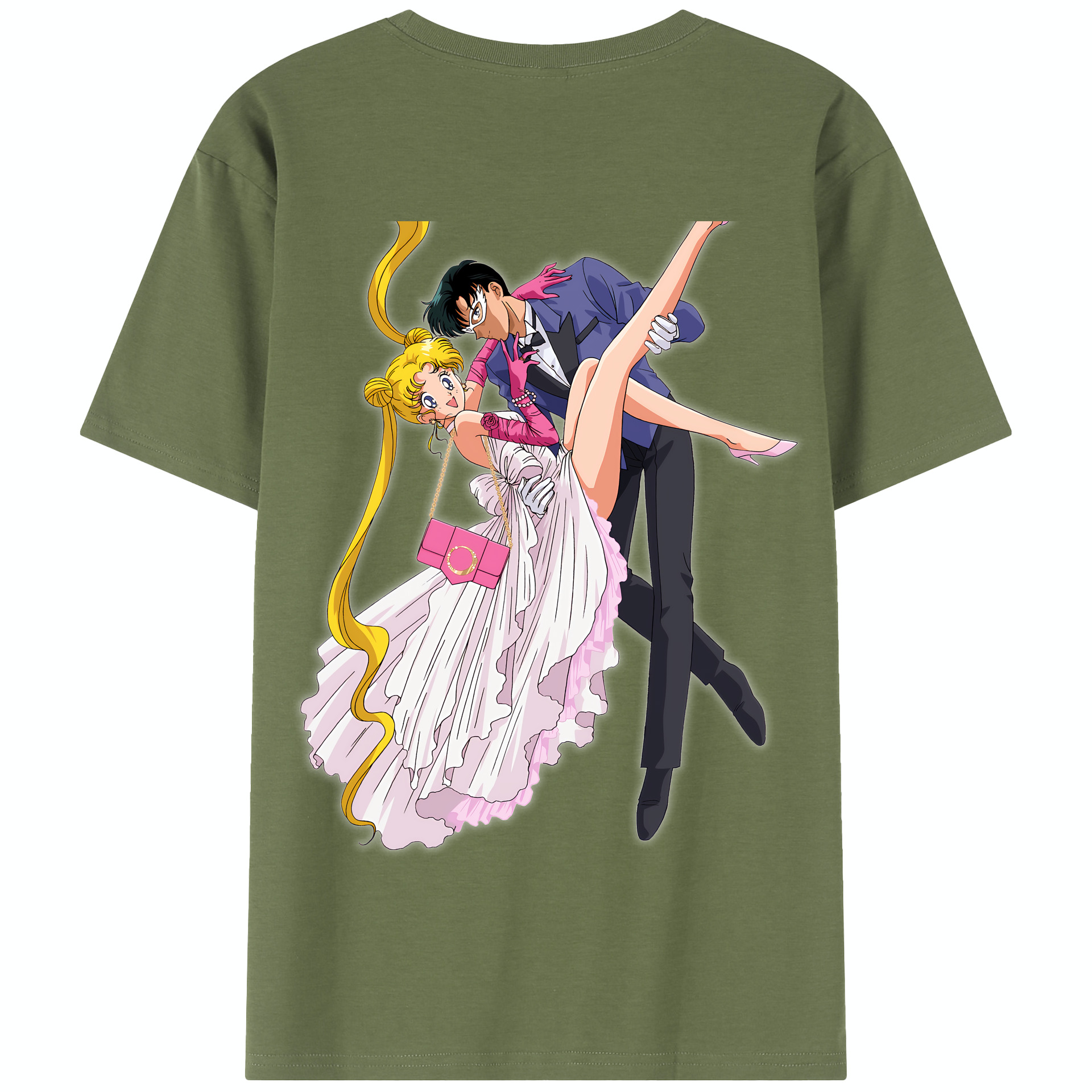 （画像用） 美少女戦士セーラームーン 愛野 美奈子 あいの みなこ Sailor Moon Aino Minako 綿100％半袖Tシャツ（背面プリント）
